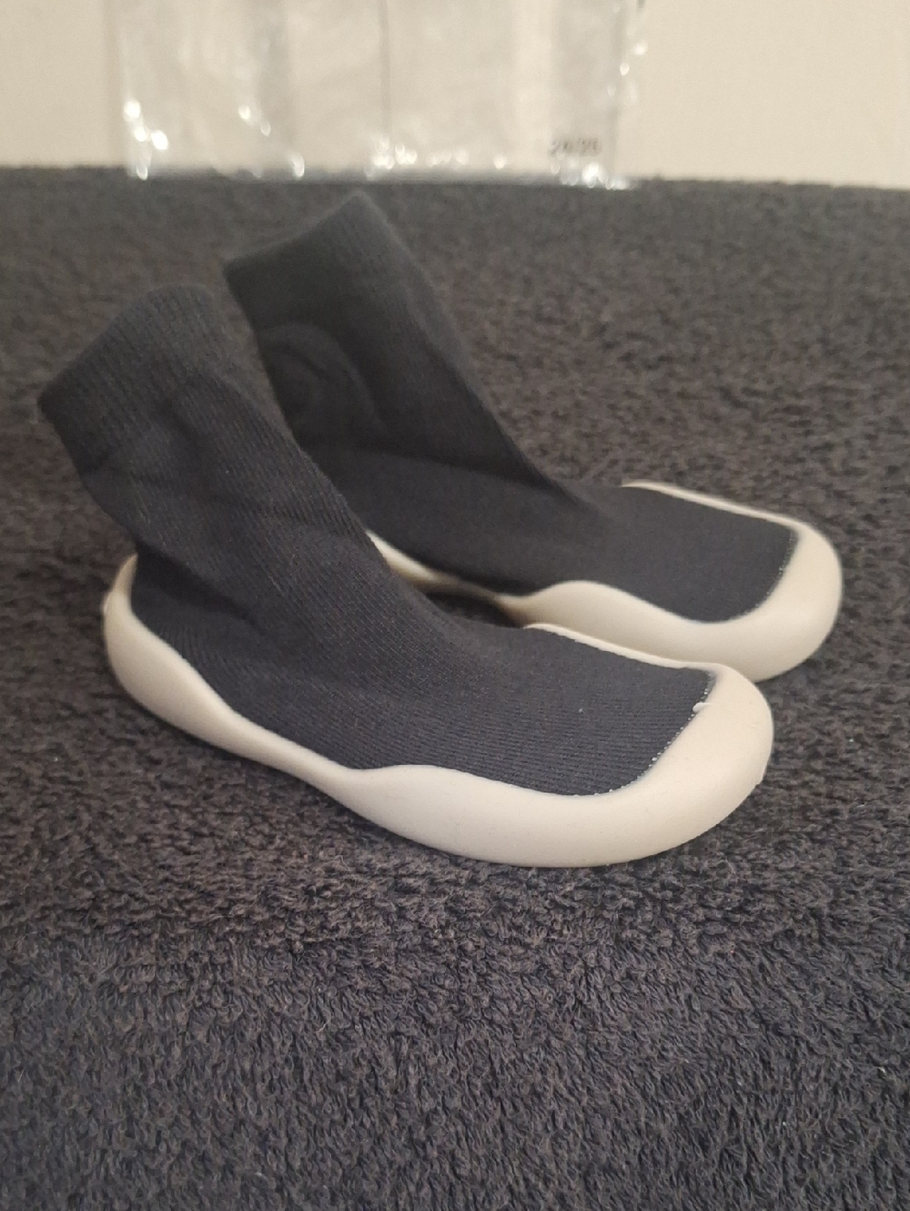 Tiny Explorings Toddler Sock Shoes - 24/25 18-24 Months - Black White